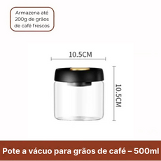 Pote de vidro hermético com válvula de pressão