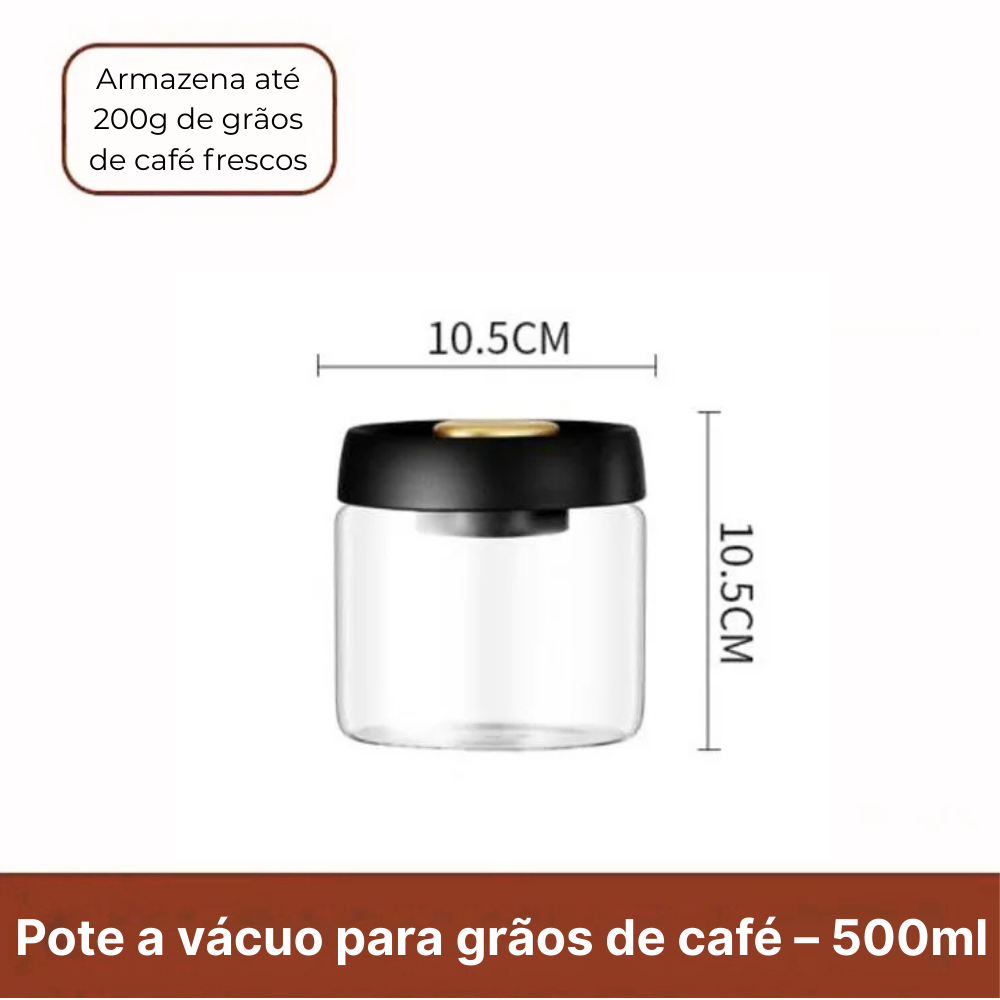 Pote de vidro hermético com válvula de pressão