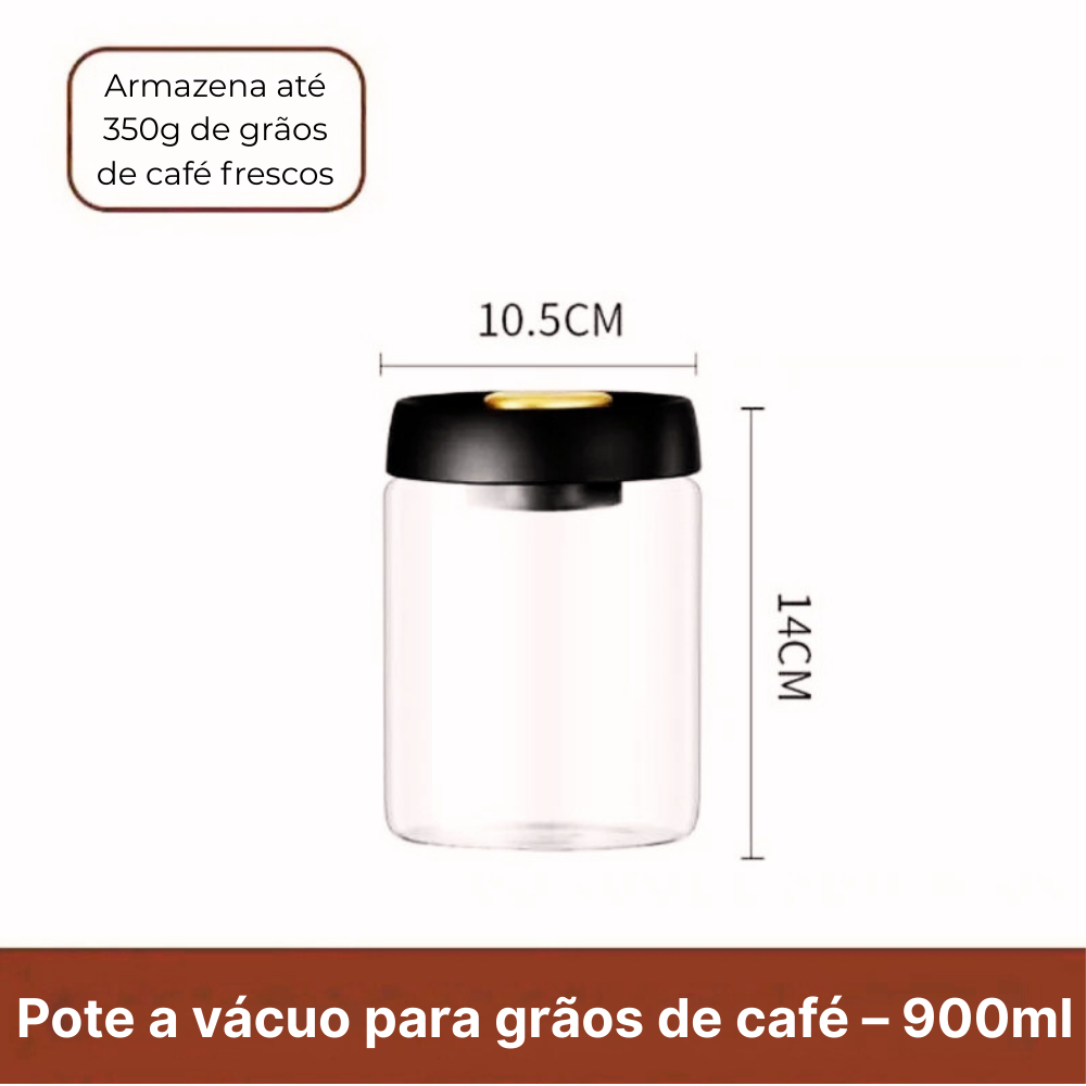 Pote de vidro hermético com válvula de pressão