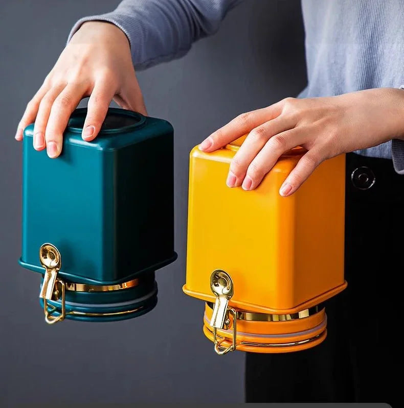 Pote de Armazenamento Premium para Café com Válvula Unidirecional