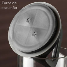 Recipiente hermético de vidro com alça