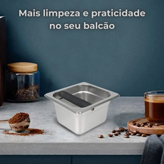 Knock Box Espresso – Caixa de Batida Antiderrapante para Baristas