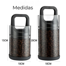 Recipiente hermético de vidro com alça